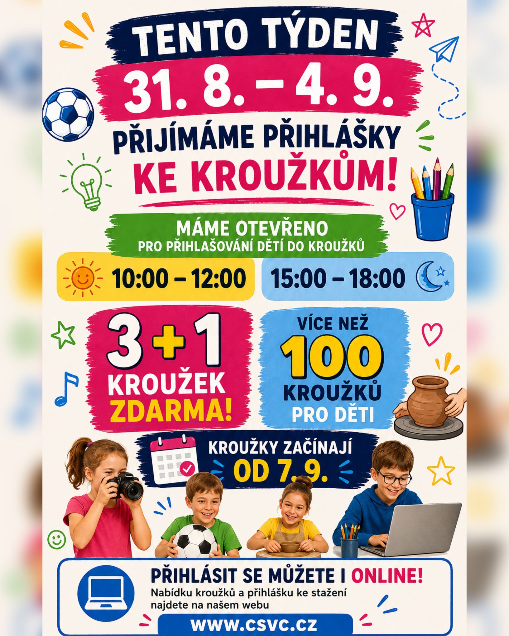 Přihlašování do kroužků na Šumbarku